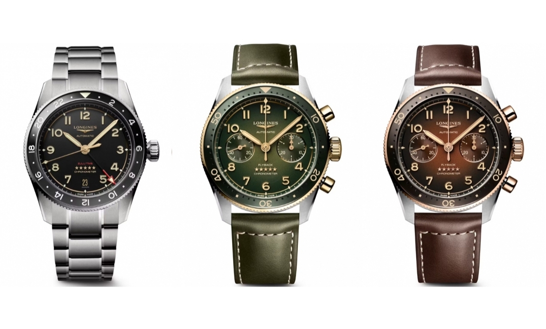 LONGINES Spirit再掀热潮! Spirit Zulu Time钛金属腕表与计时秒表间金新色登场-复刻表